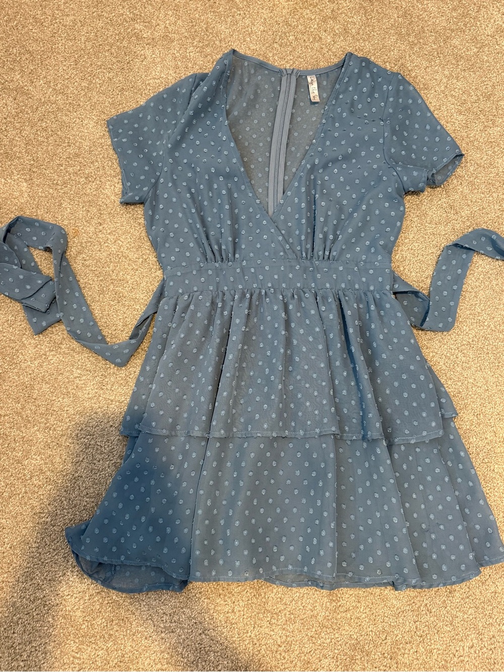 Lucy in the Sky Blue Polka Dot Mini Dress